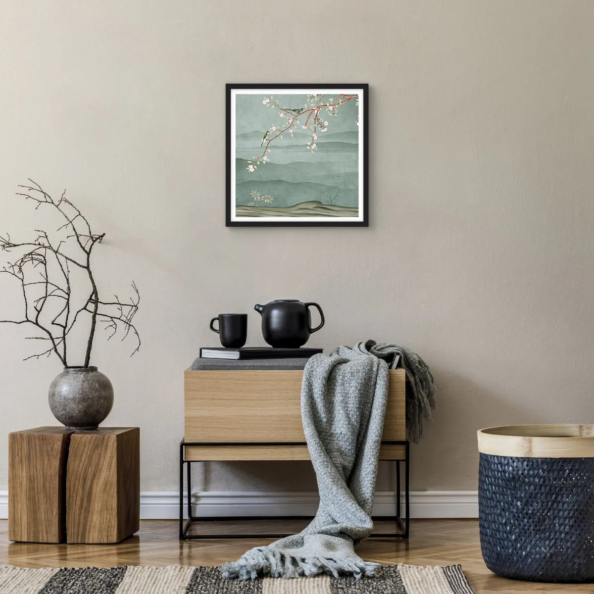 Poszter fehér keretben - Tavasz, ah, te vagy az - 40x40 cm