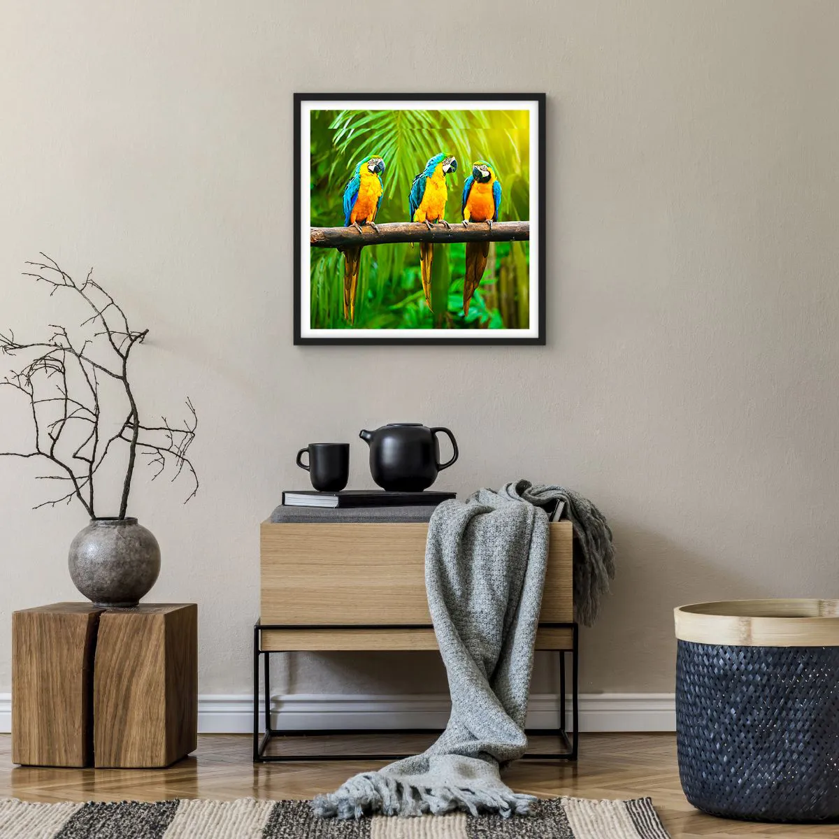 Affiche dans un cadre noir - Poster - Et avez-vous entendu qu'elle ...? - 50x50 cm