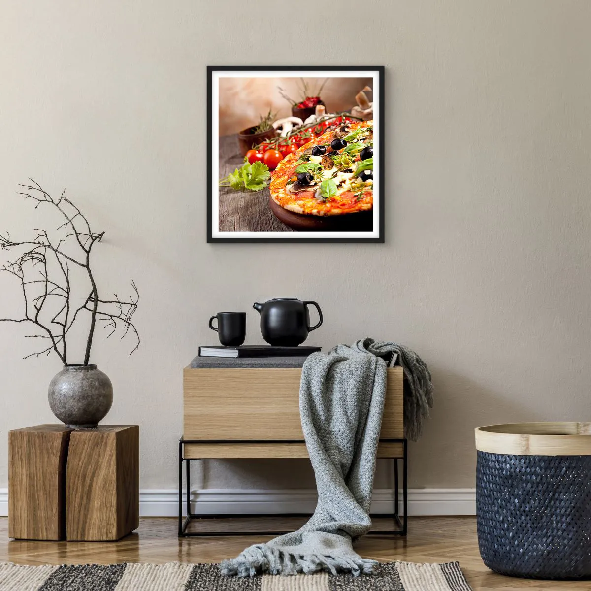 Póster en marco negro - De ingredientes puros - 50x50 cm