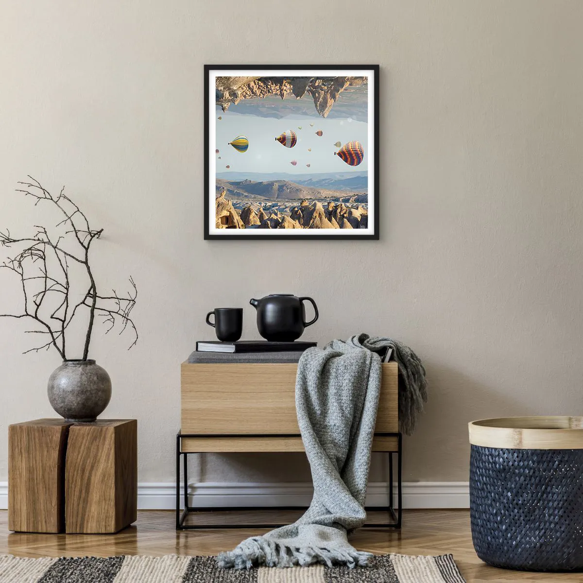 Poster in black frame - Here Everything Is Possible - 50x50 cm