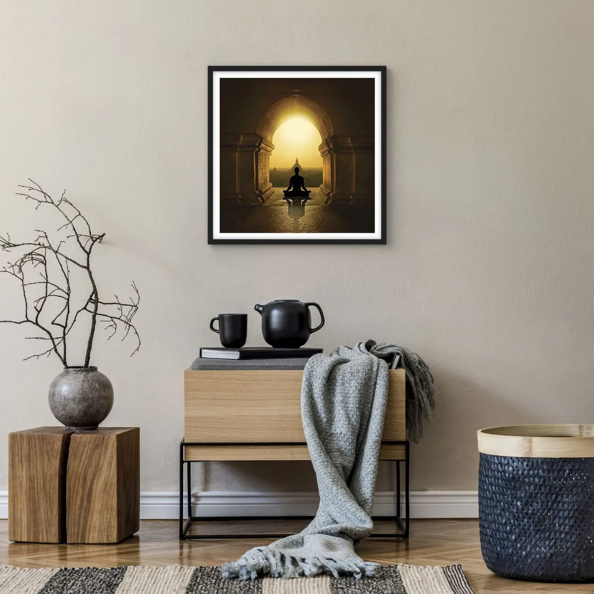 Poster in cornice nera - Armonia completa - 50x50 cm