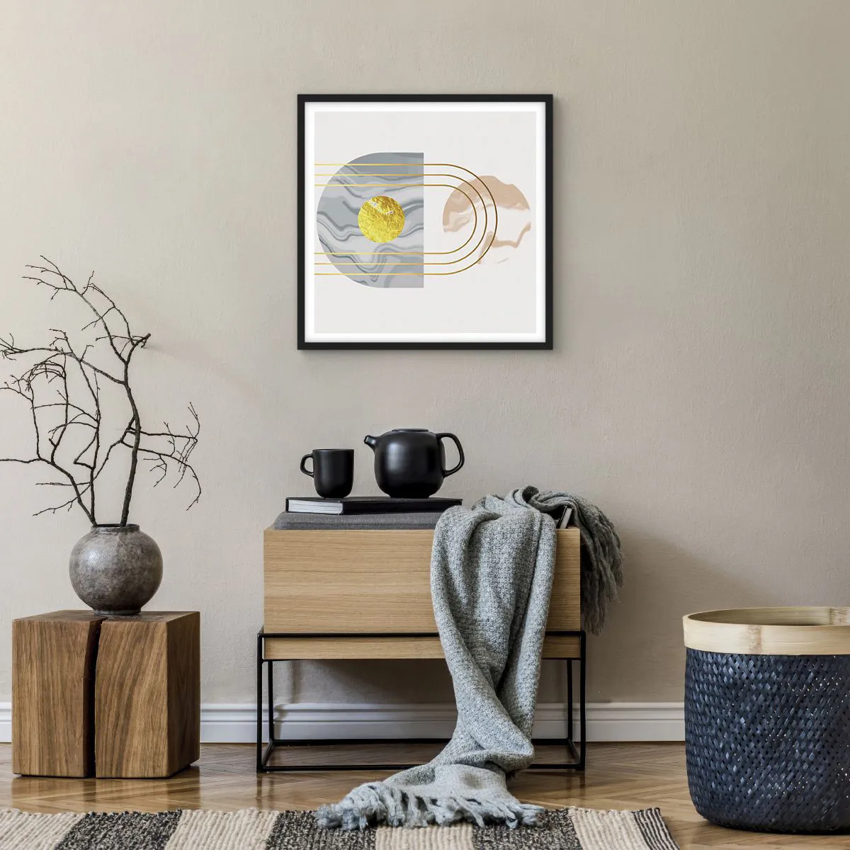 Poster in cornice nera - Chiarezza e lucentezza - 50x50 cm