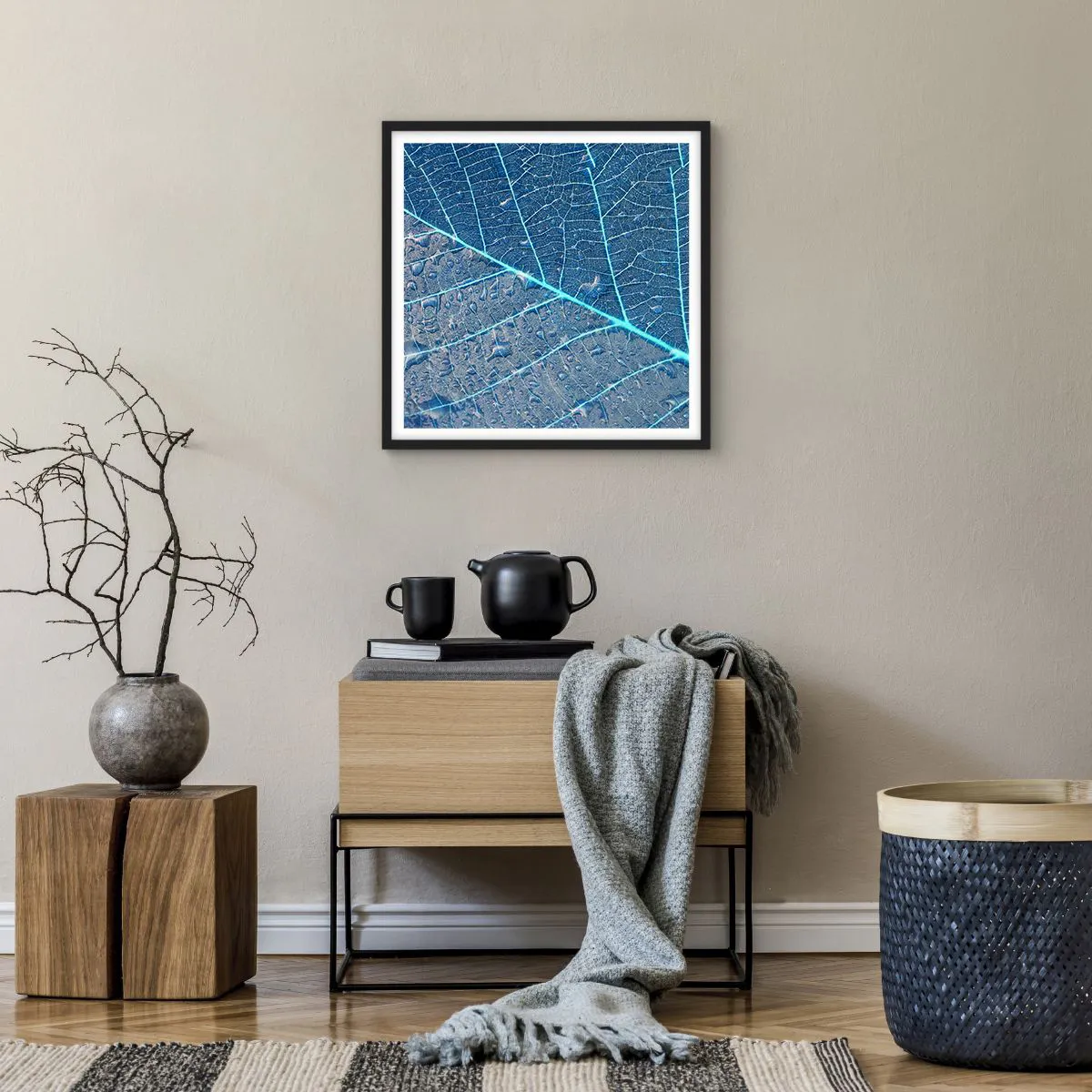 Poster in cornice nera - Vita nel blu - 50x50 cm