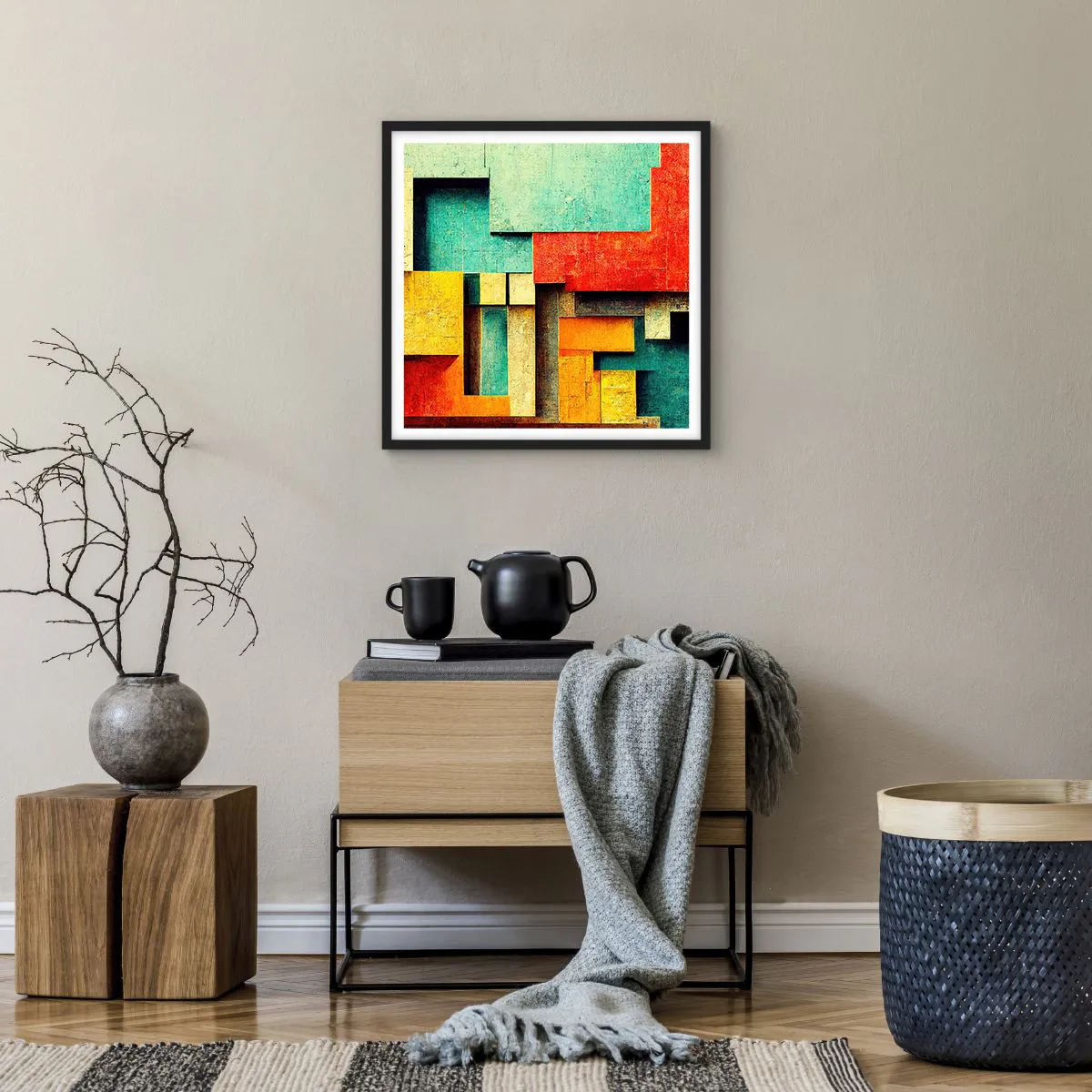 Poster in black frame - Festival of Right Angles - 50x50 cm