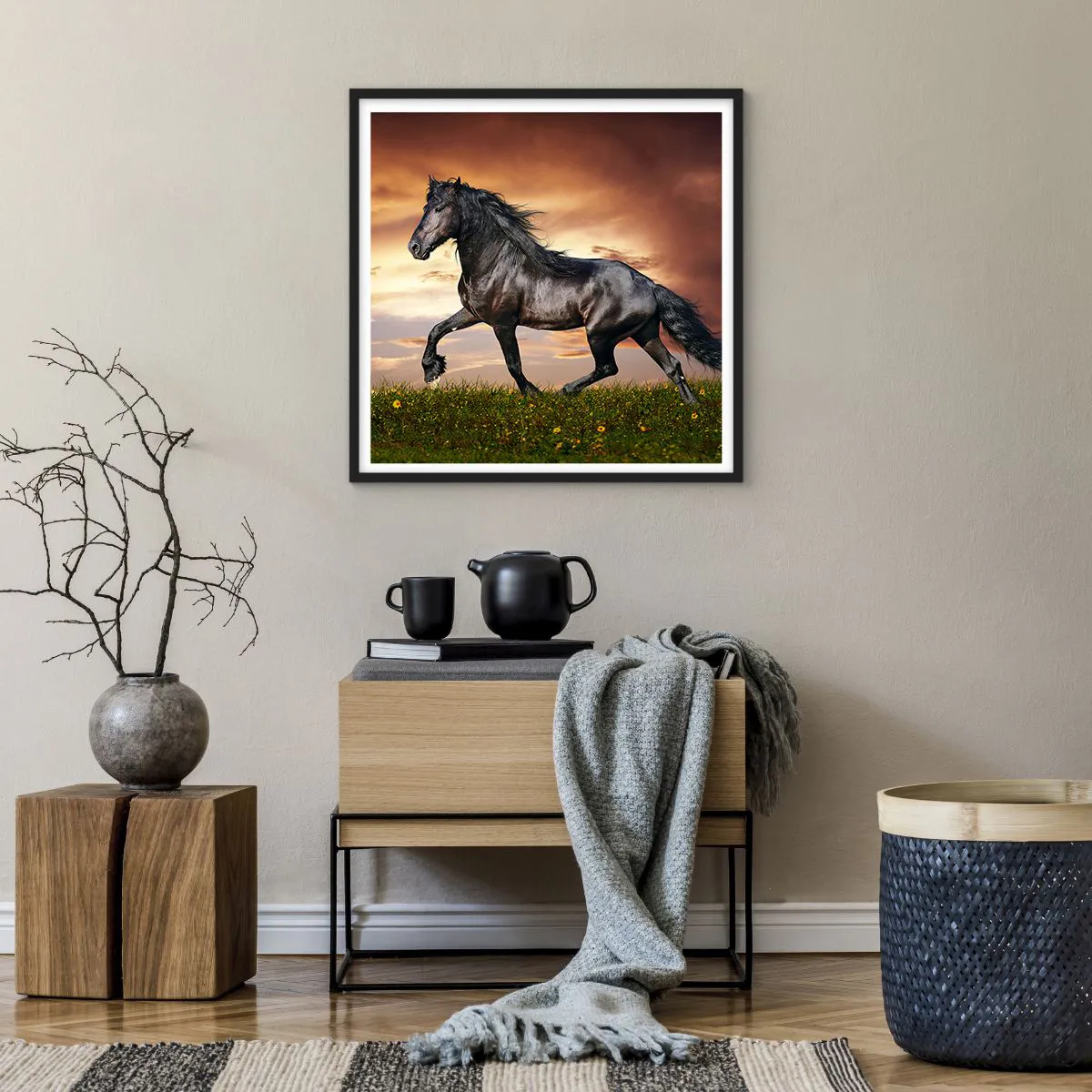 Poszter fehér keretben - Fekete herceg - 60x60 cm