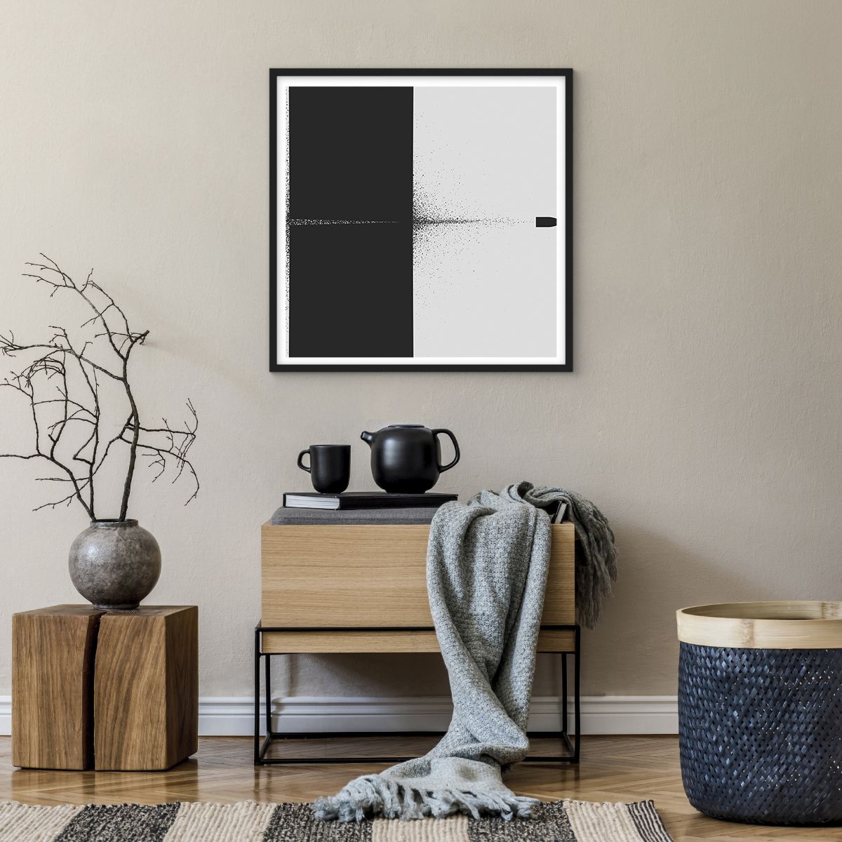 Affiche dans un cadre noir Balle, Affiche dans un cadre noir Noir Et Blanc, Affiche dans un cadre noir Abstraction, Affiche dans un cadre noir Art, Affiche dans un cadre noir Art Moderne