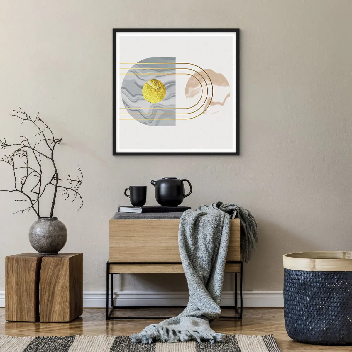 Poster in cornice nera - Chiarezza e lucentezza - 60x60 cm