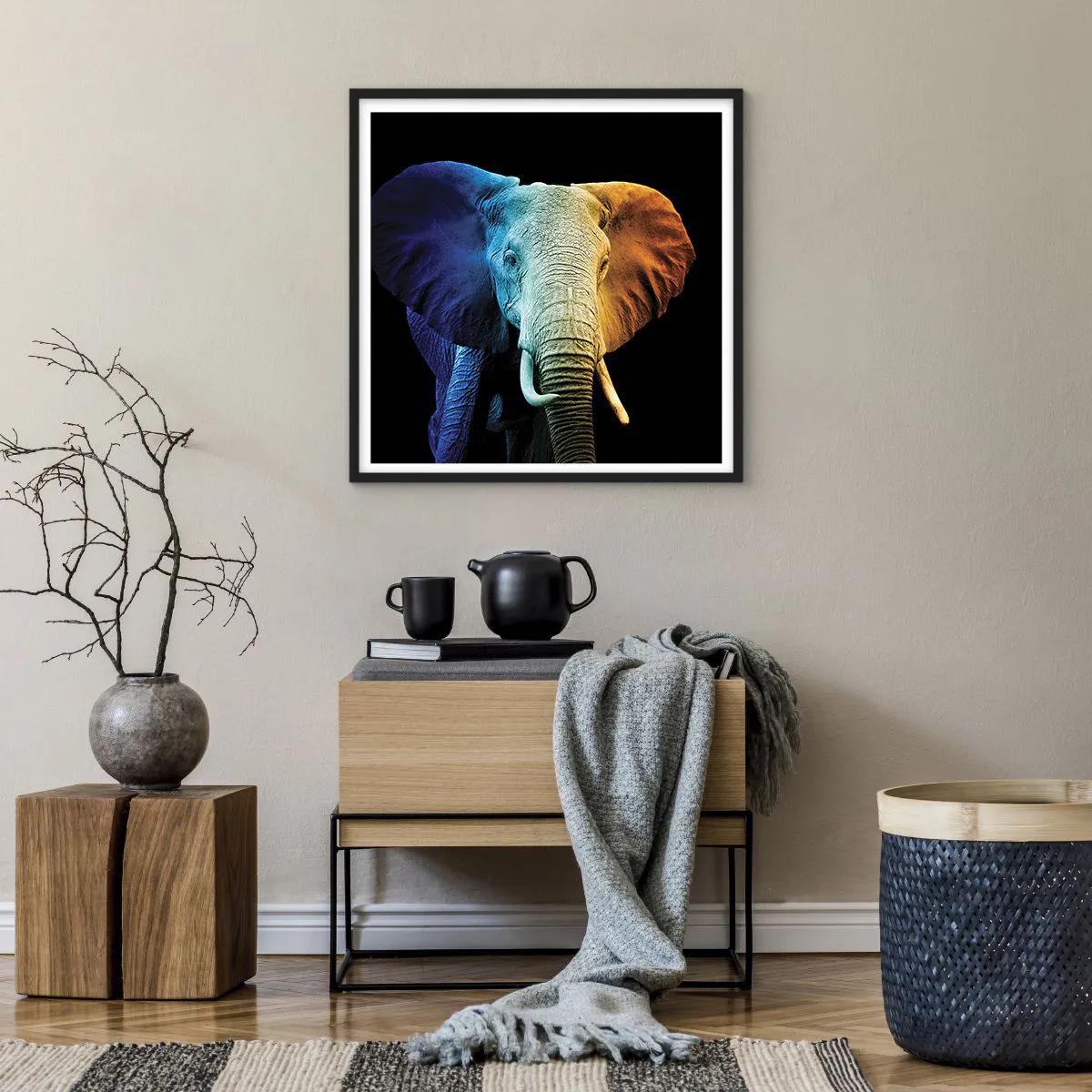 Affisch i svart ram - Excentriker, ej kuf - 60x60 cm