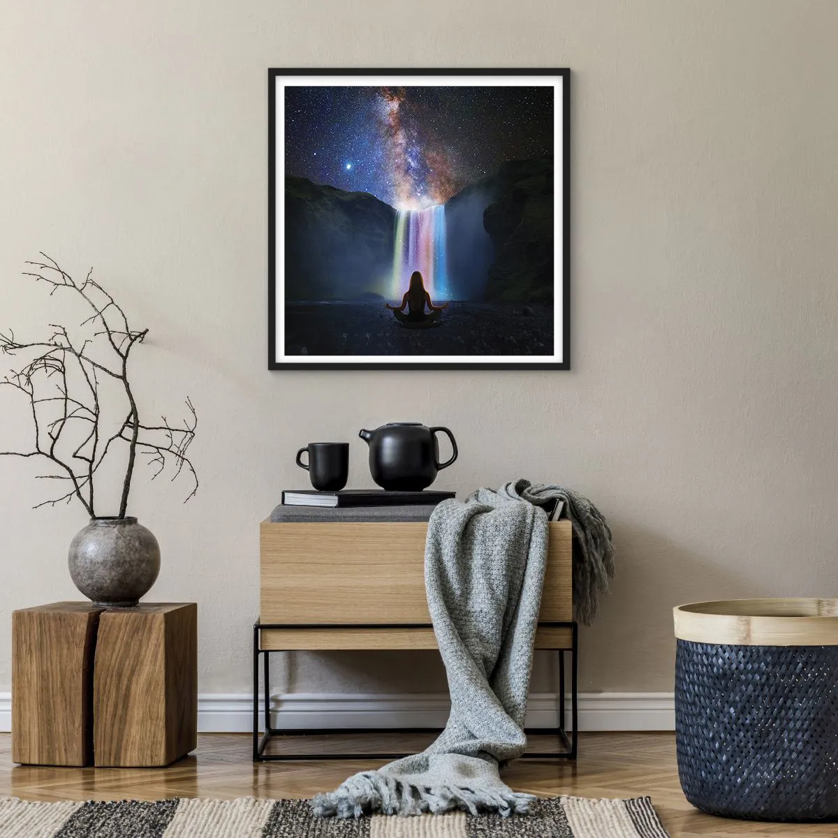 Affiche dans un cadre noir - Poster - Harmonie absolue - 60x60 cm