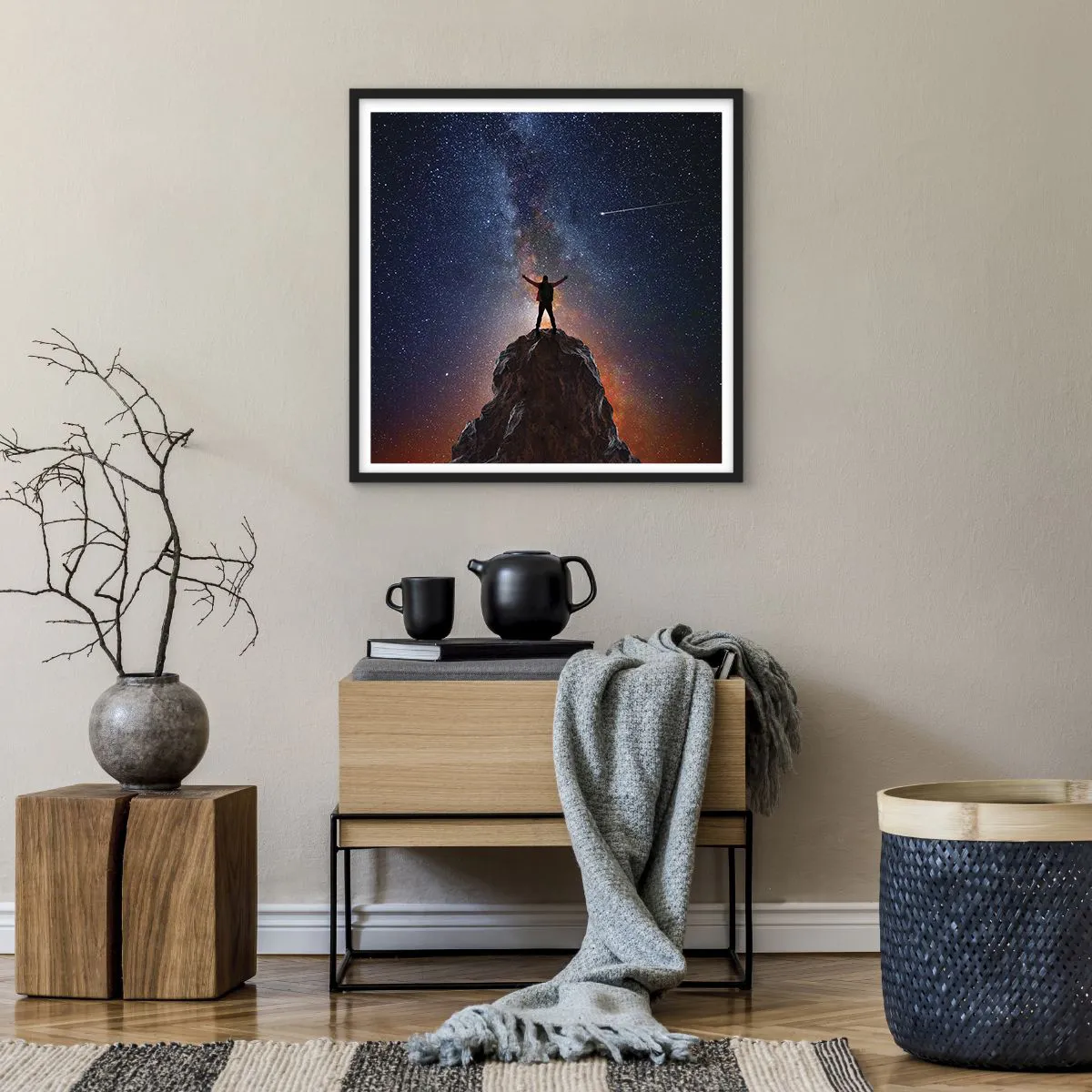 Plakat i sort ramme - Magten er hos mig! - 60x60 cm