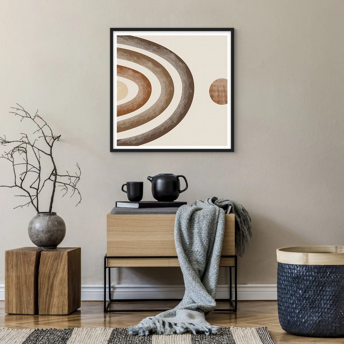 Poster in black frame - In a Distant Galaxy - 60x60 cm