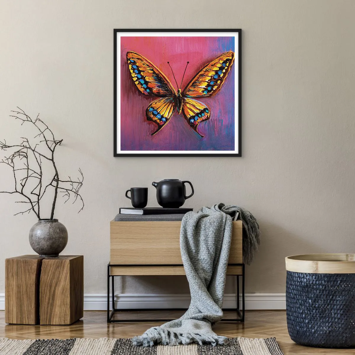 Affiche dans un cadre noir - Poster - Un joyau de la nature - 60x60 cm