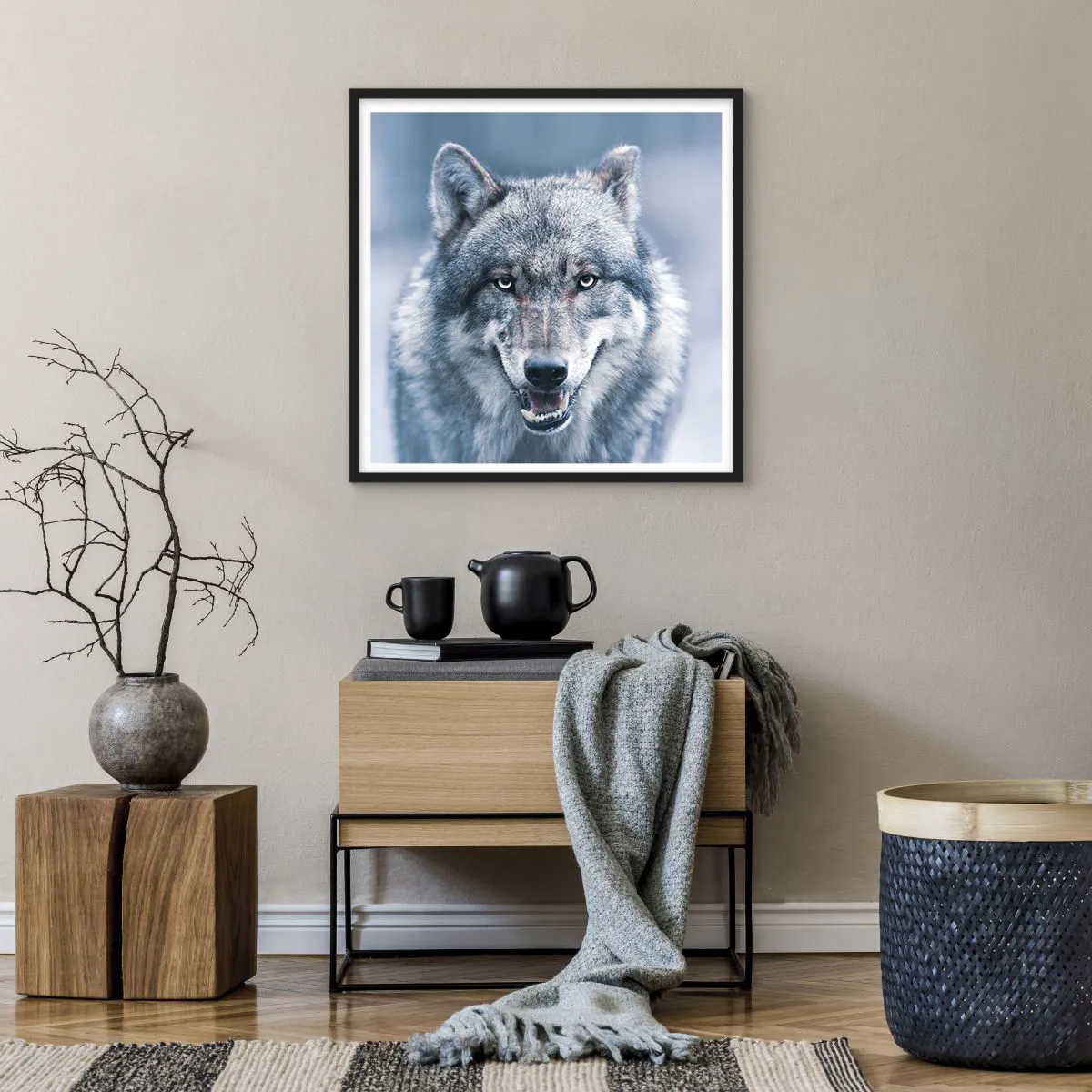 Affisch i svart ram - Tar du utmaningen? - 60x60 cm