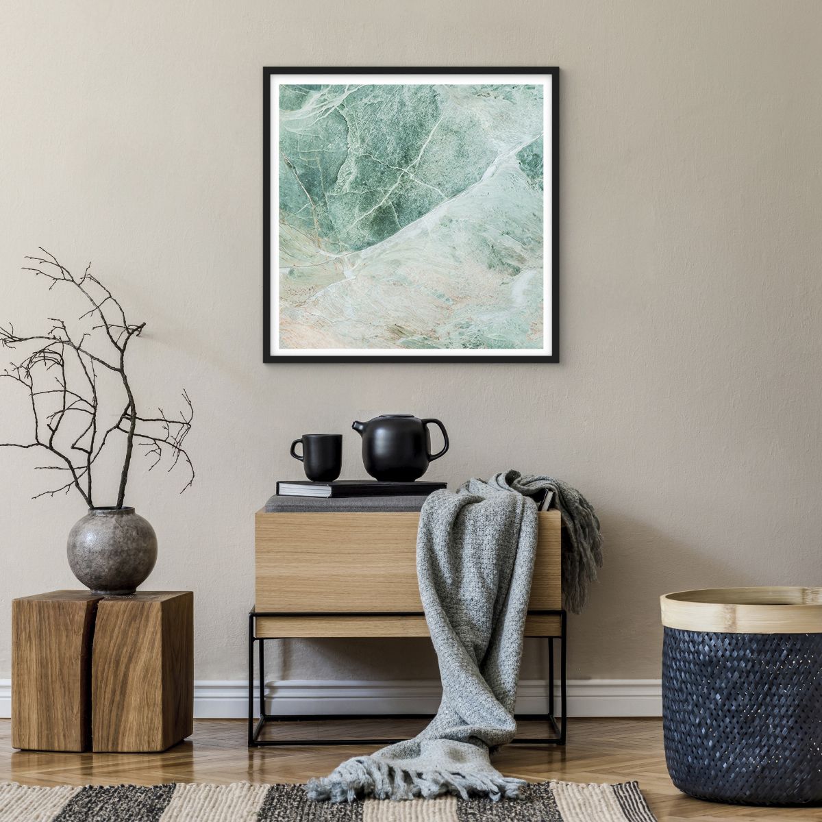 Plagát v čiernom ráme Mramor, Plagát v čiernom ráme Kameň, Plagát v čiernom ráme Elegantný