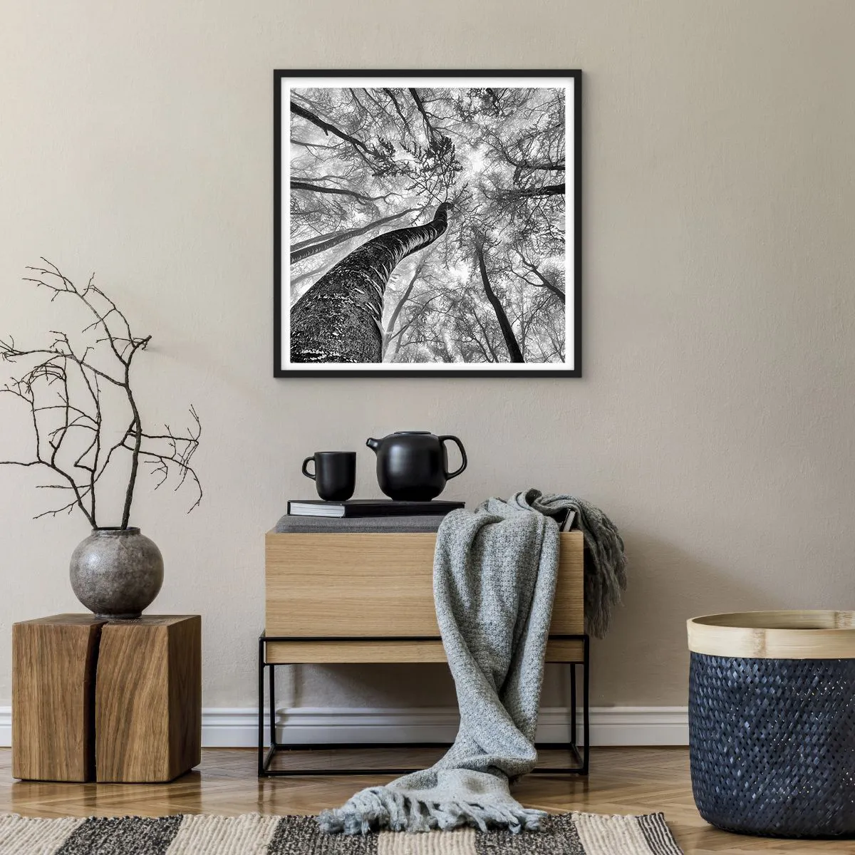 Poszter fehér keretben - Verseny a fény felé - 60x60 cm