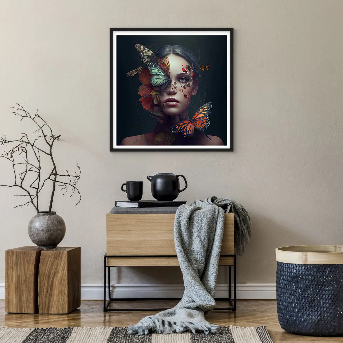 Poszter fehér keretben - Egy csodálatos metamorfózis - 60x60 cm