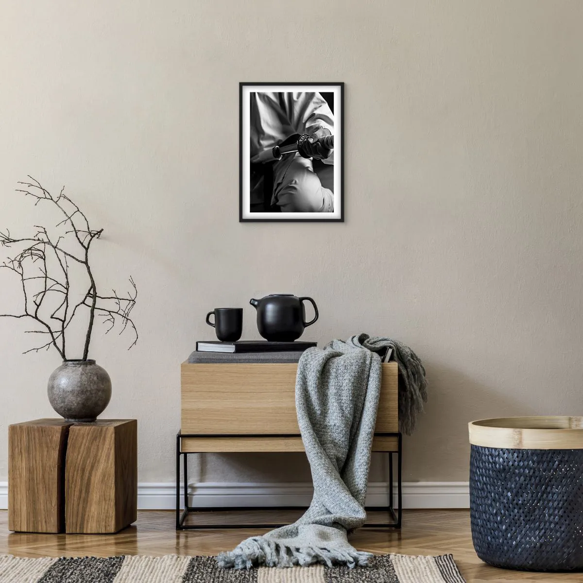 Plakat i sort ramme - En krigers sjæl - 30x40 cm