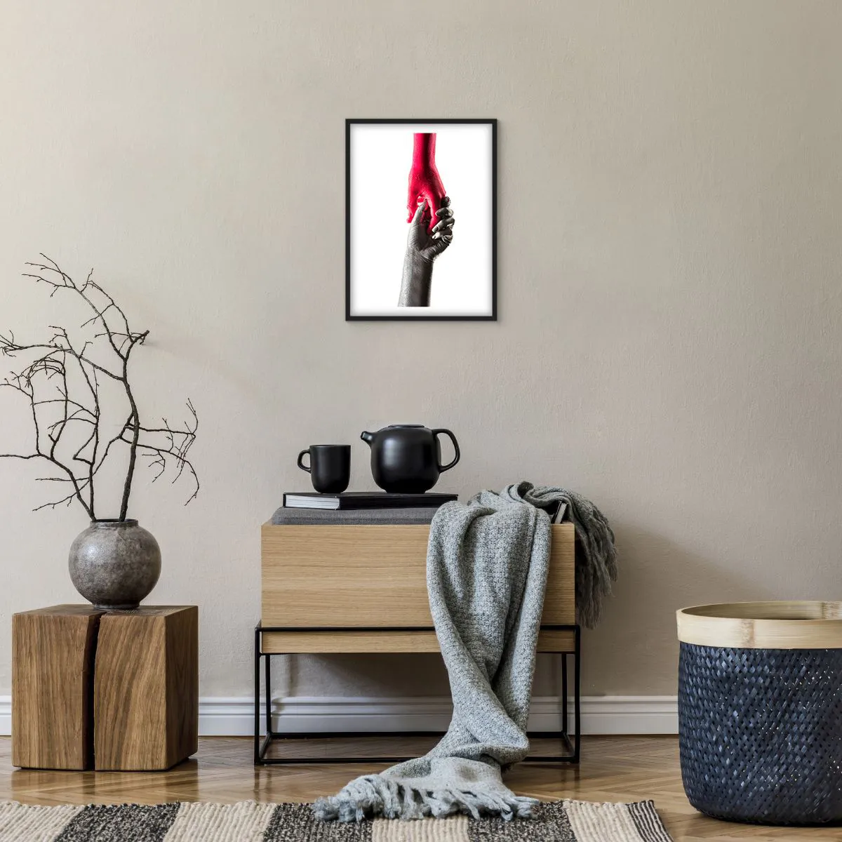 Poster in black frame - Together, although Different - 30x40 cm