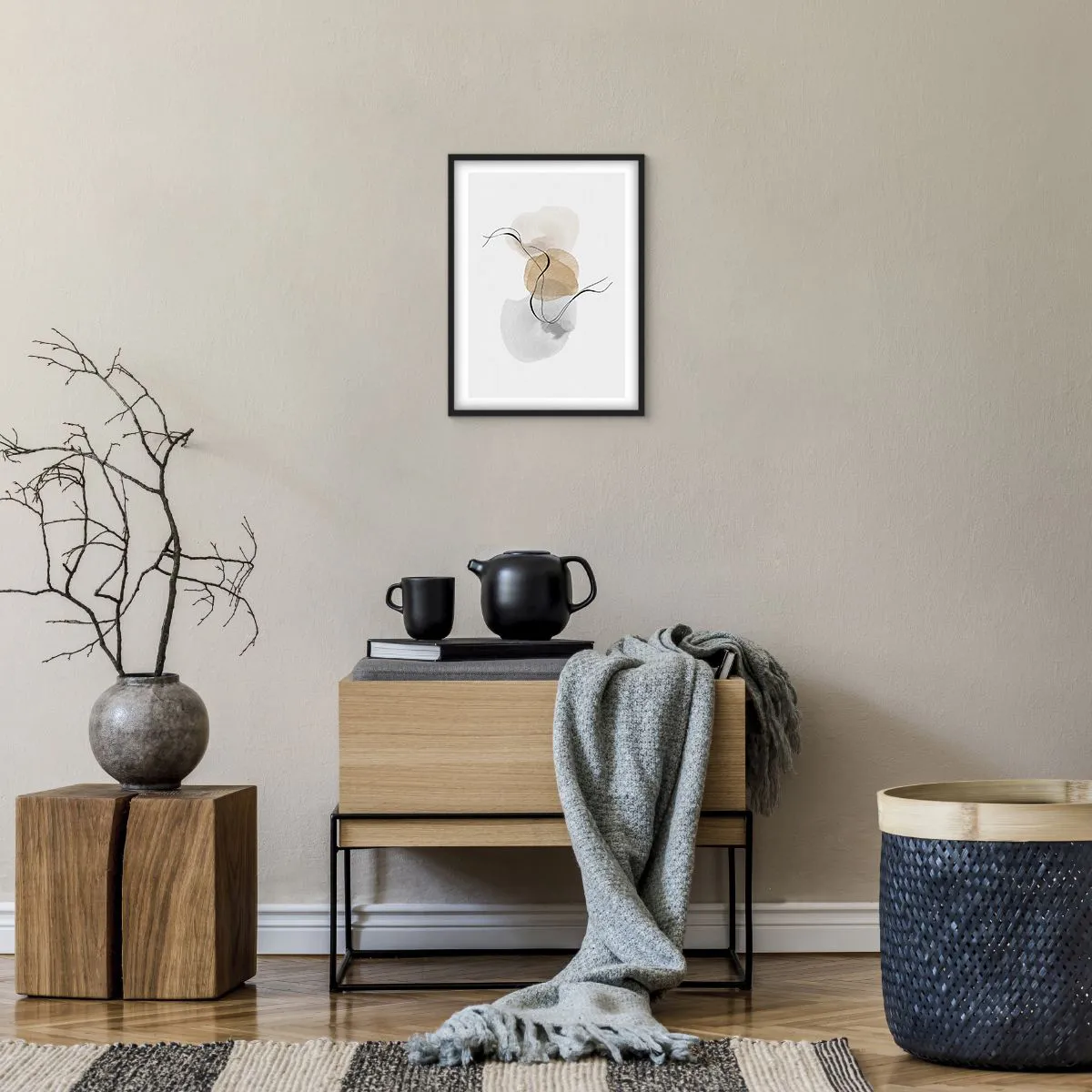 Affiche dans un cadre noir - Poster - Perles d'air - 30x40 cm