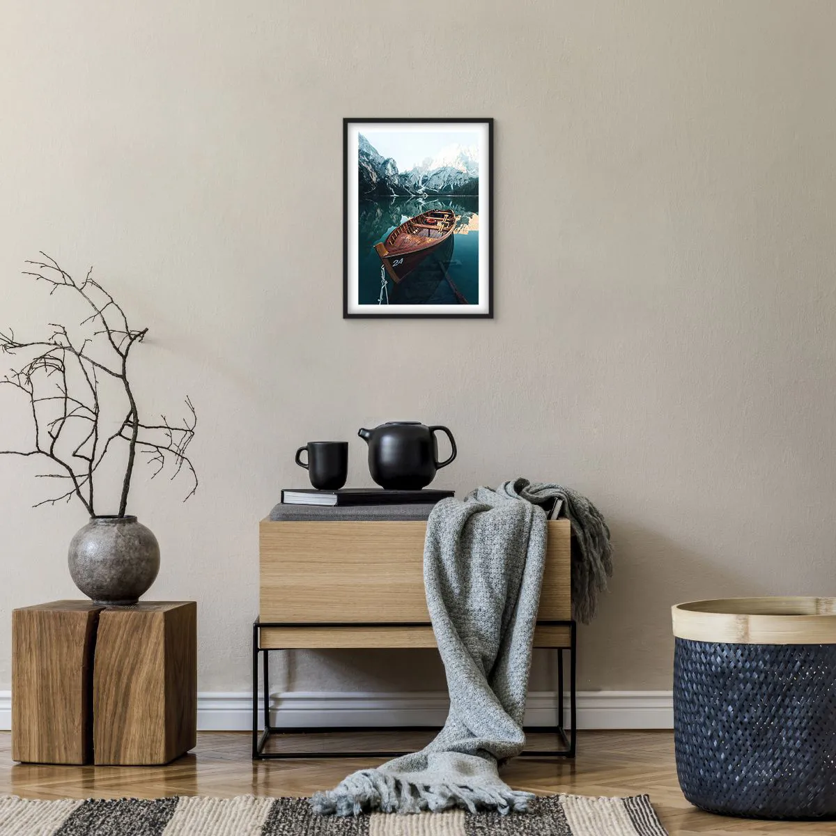 Plakat w czarnej ramie - Jak na szkle malowane - 30x40 cm