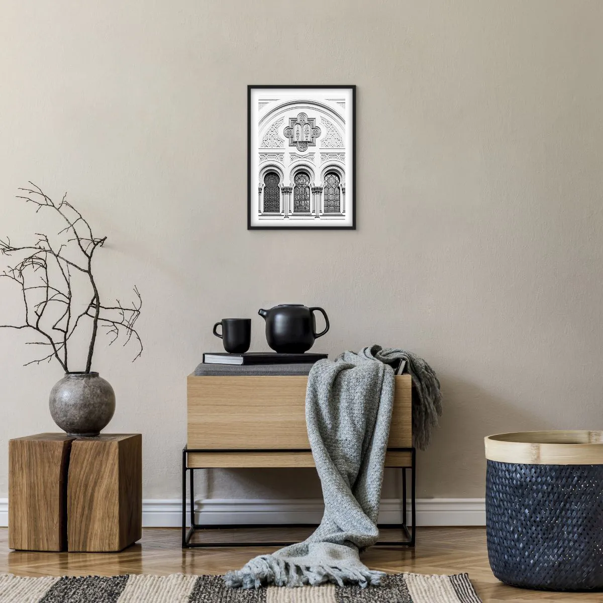 Poster in black frame - At the Crossroads of Cultures - 30x40 cm