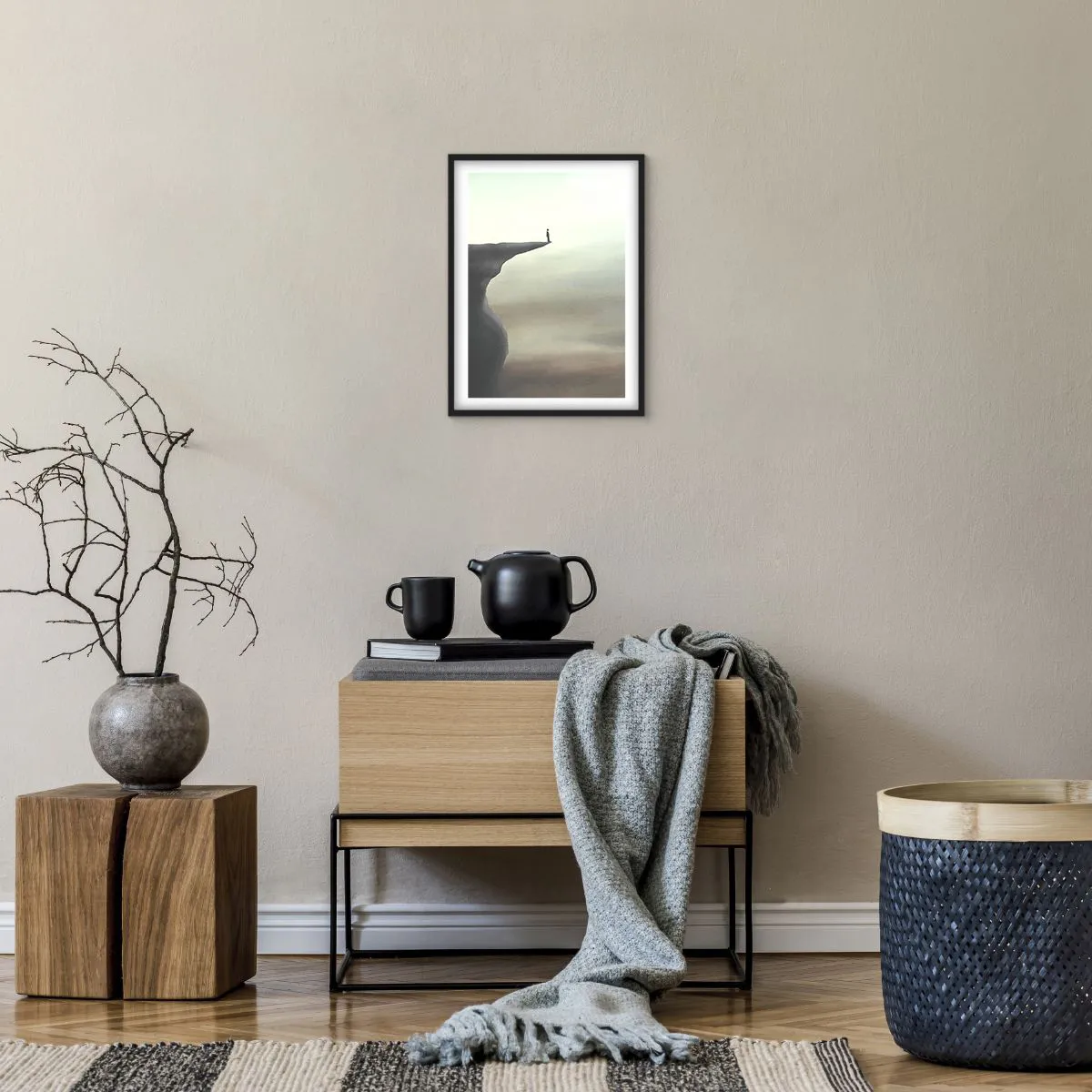 Affiche dans un cadre noir - Poster - Tout en haut, bien entendu! - 30x40 cm