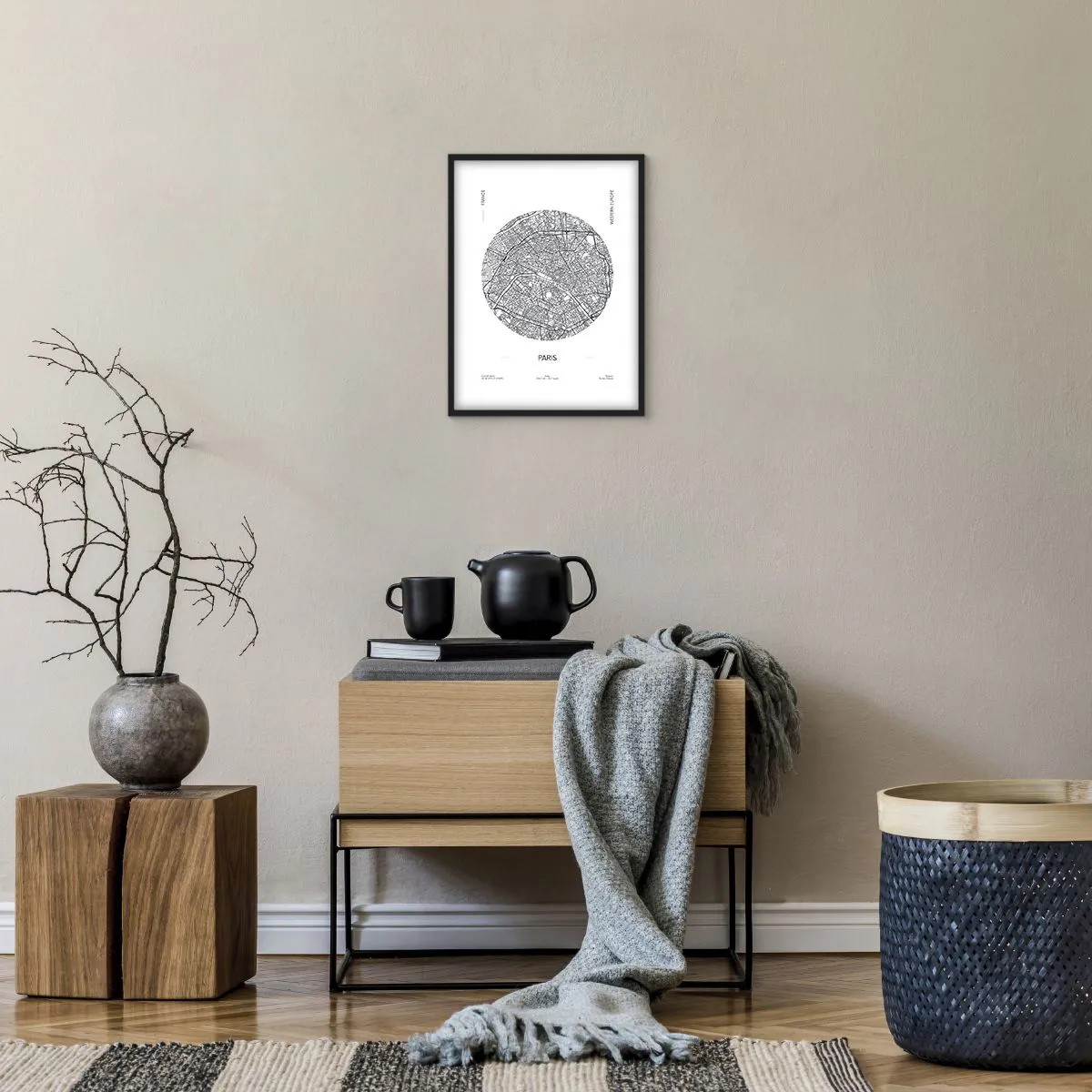 Plakat w czarnej ramie - Anatomia Paryża - 30x40 cm