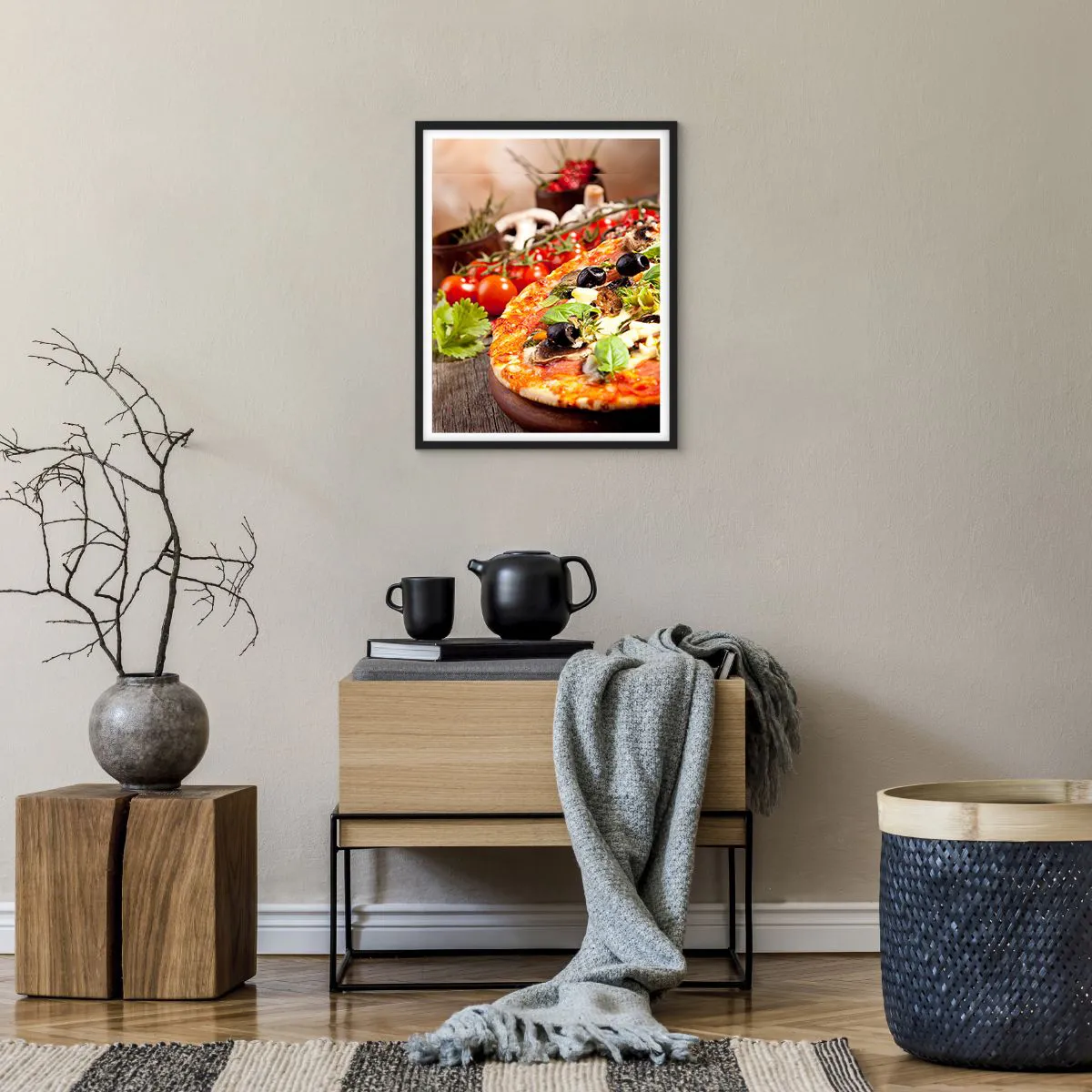 Póster en marco negro - De ingredientes puros - 40x50 cm