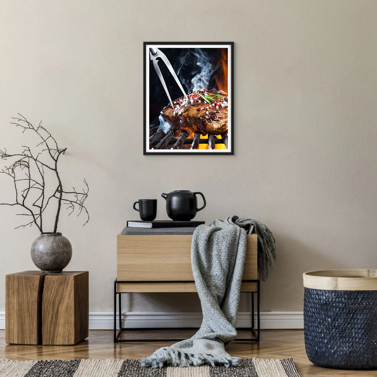 Plakat i sort ramme - Saftig og velduftende - 40x50 cm