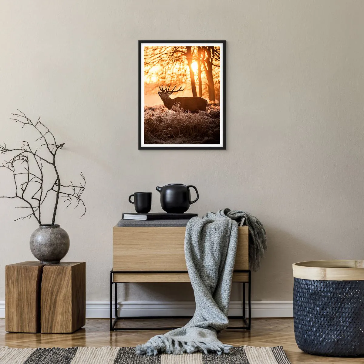 Poster în ramă neagră - Visul unui vânător - 40x50 cm