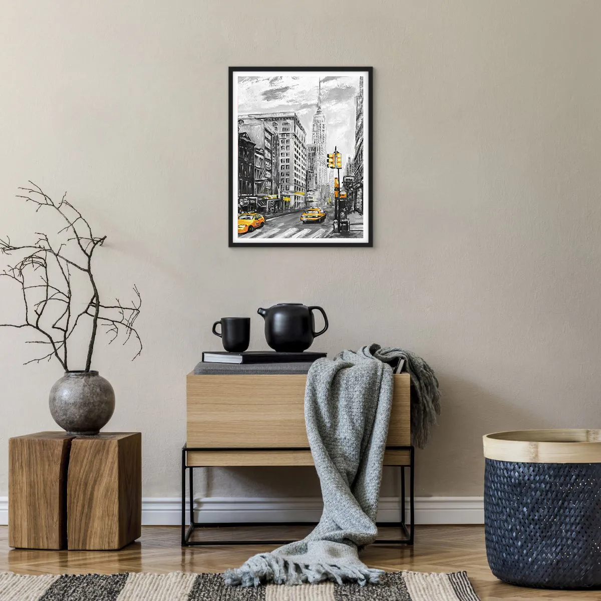 Poster in een zwarte lijst - Een verhaal uit New York - 40x50 cm