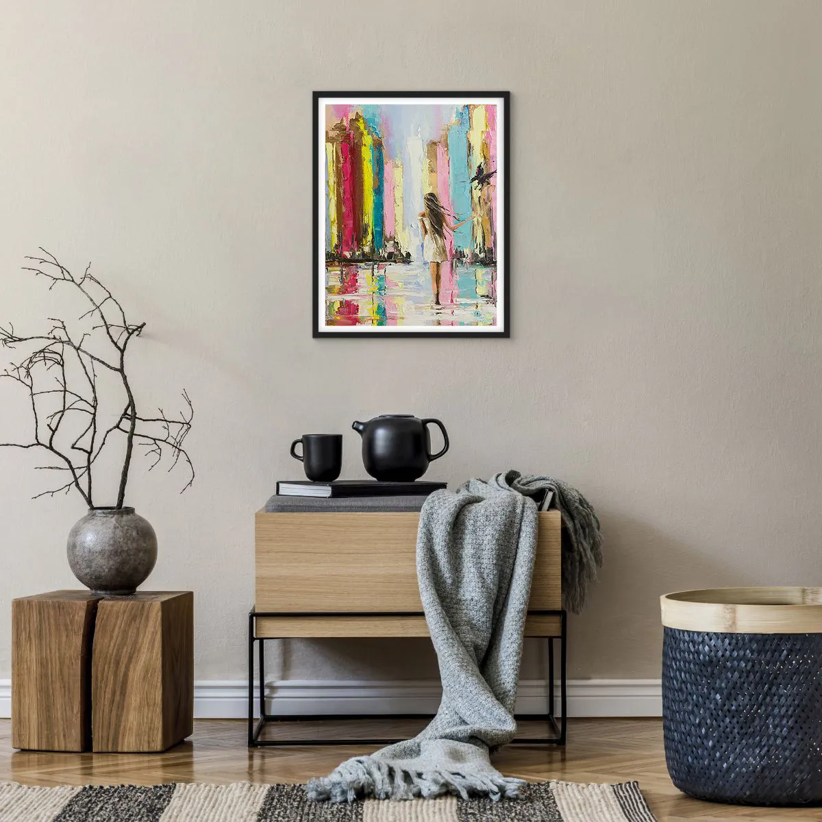 Affiche dans un cadre noir - Poster - Viens avec moi - 40x50 cm