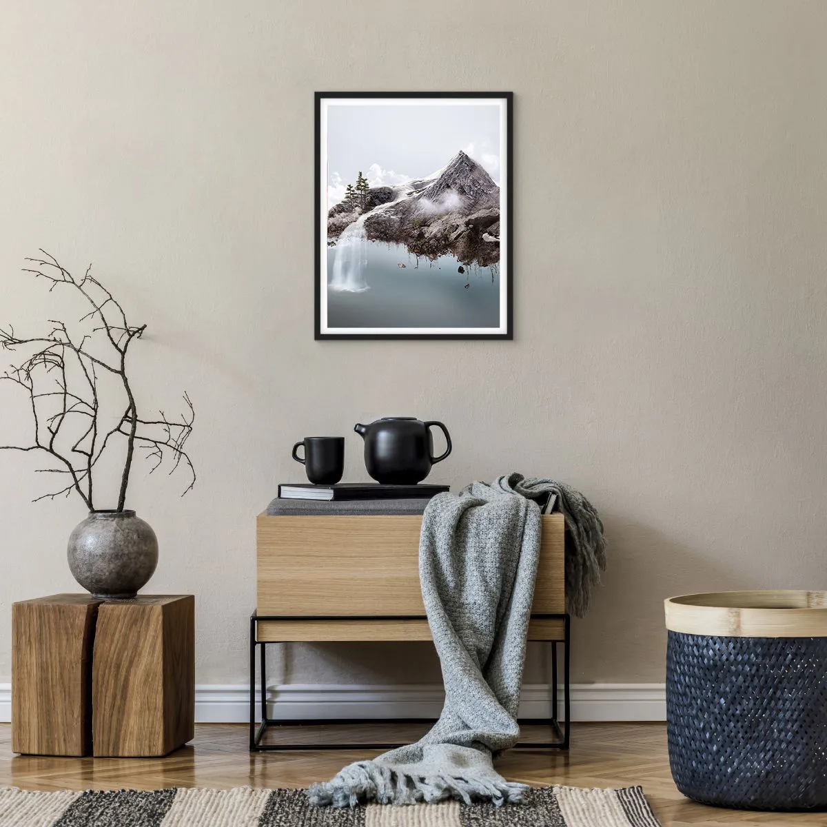 Plakat i sort ramme - Set gennem en surrealists øjne - 40x50 cm