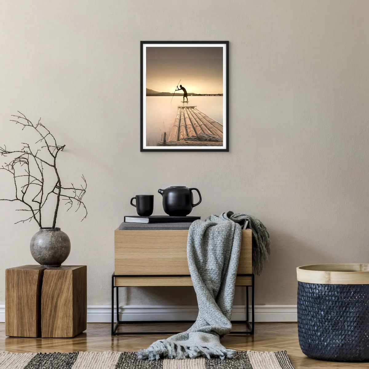 Plakát v černém rámu - Před odpočinkem - 40x50 cm