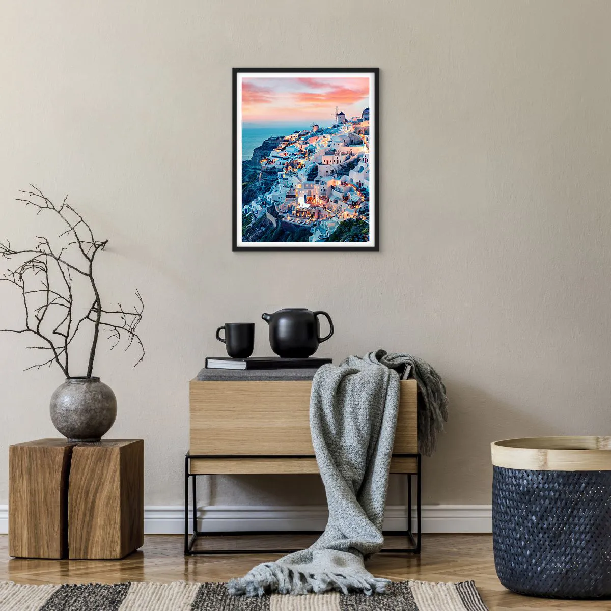 Plakat i sort ramme - Din store græske ferie - 40x50 cm