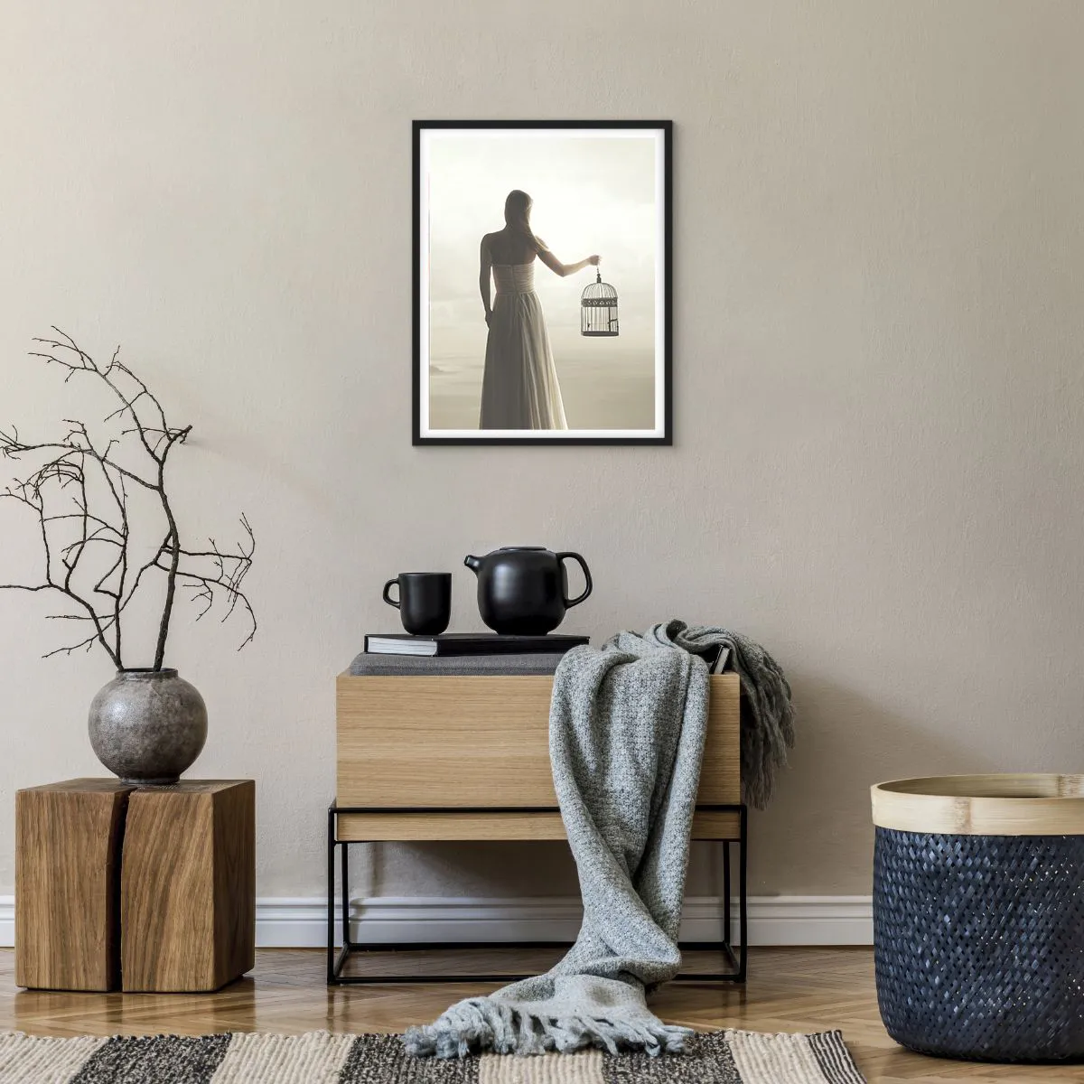 Affiche dans un cadre noir - Poster - Soi libre - 40x50 cm