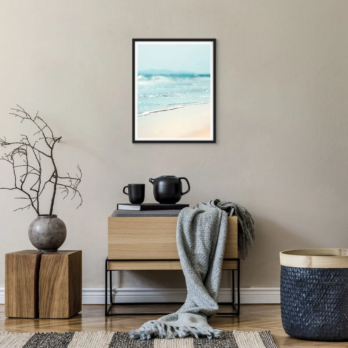 Póster en marco negro - Calor y brisa - 40x50 cm