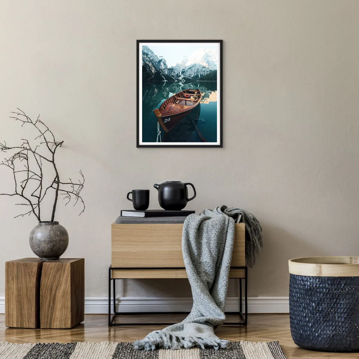 Poszter fehér keretben - Üvegre festve - 40x50 cm