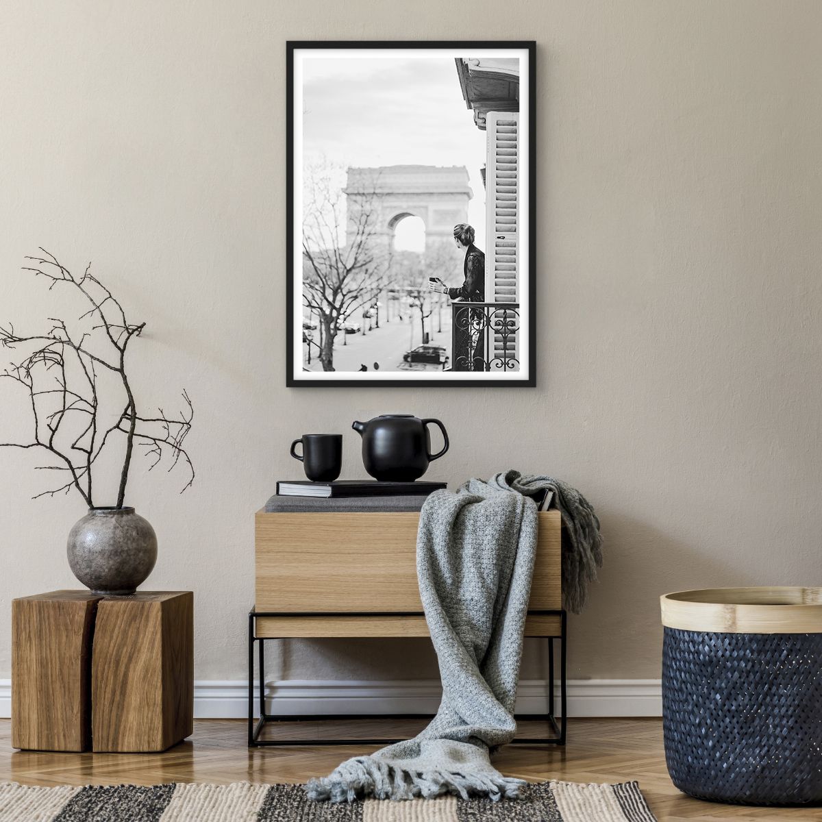 Poster in Black Frame Triumphal Arch, Poster in Black Frame Paris, Poster in Black Frame Architecture, Poster in Black Frame Woman, Poster in Black Frame Black And White
