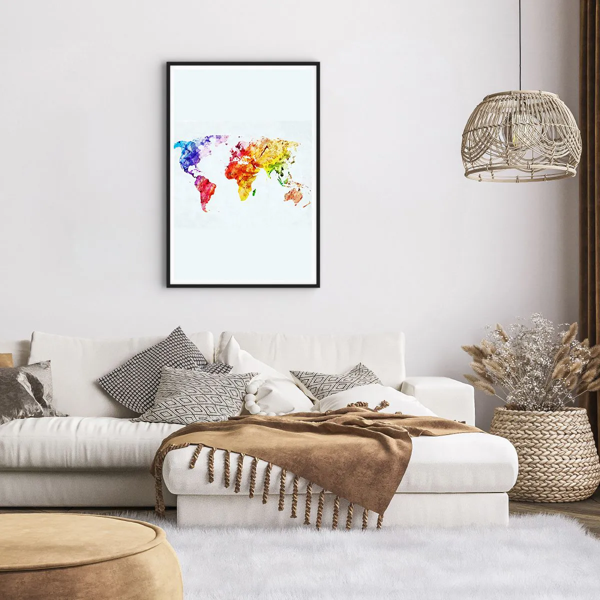 Plakat i sort ramme - Alle verdens farver - 61x91 cm