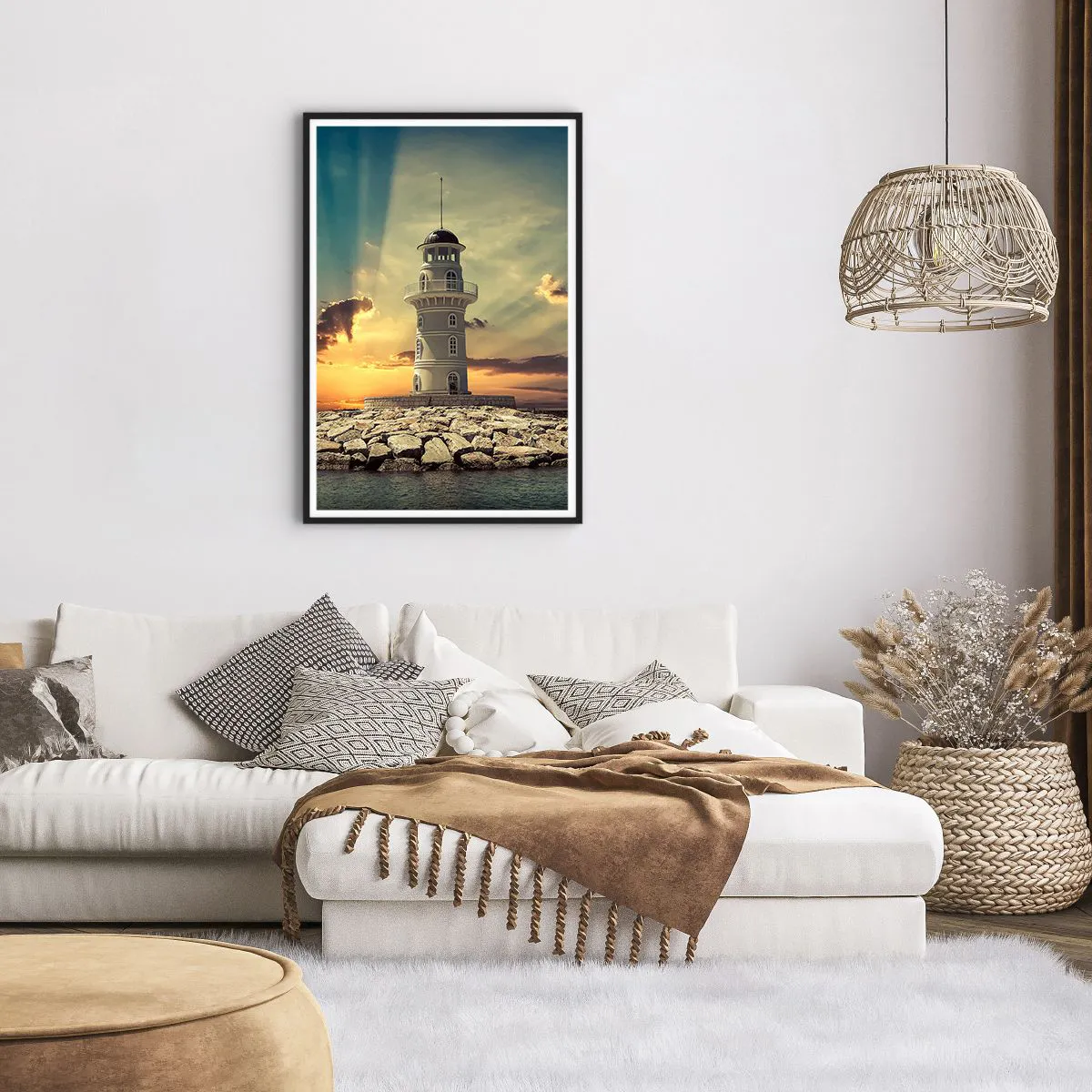 Plakat i sort ramme - Lys - Godhed - Skønhed - 61x91 cm