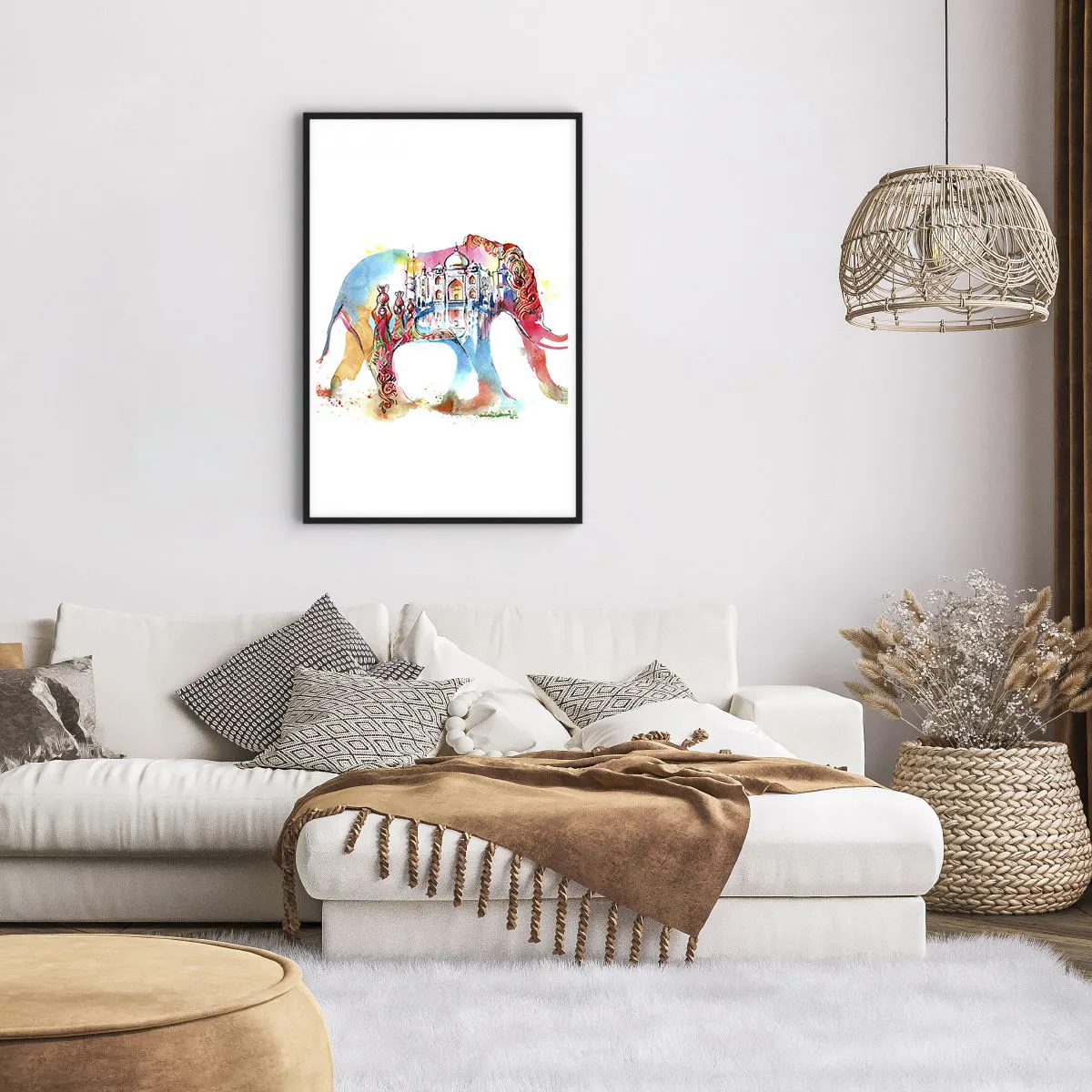 Affiche dans un cadre noir - Poster - Inde - l'aura de l'amour - 61x91 cm