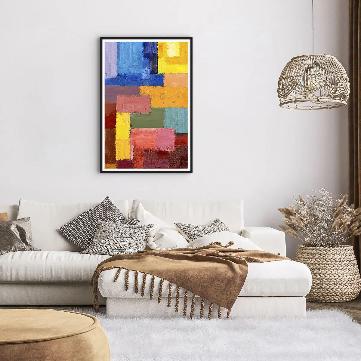 Pôster com moldura preta - Cada um diferente, todos coloridos - 61x91 cm