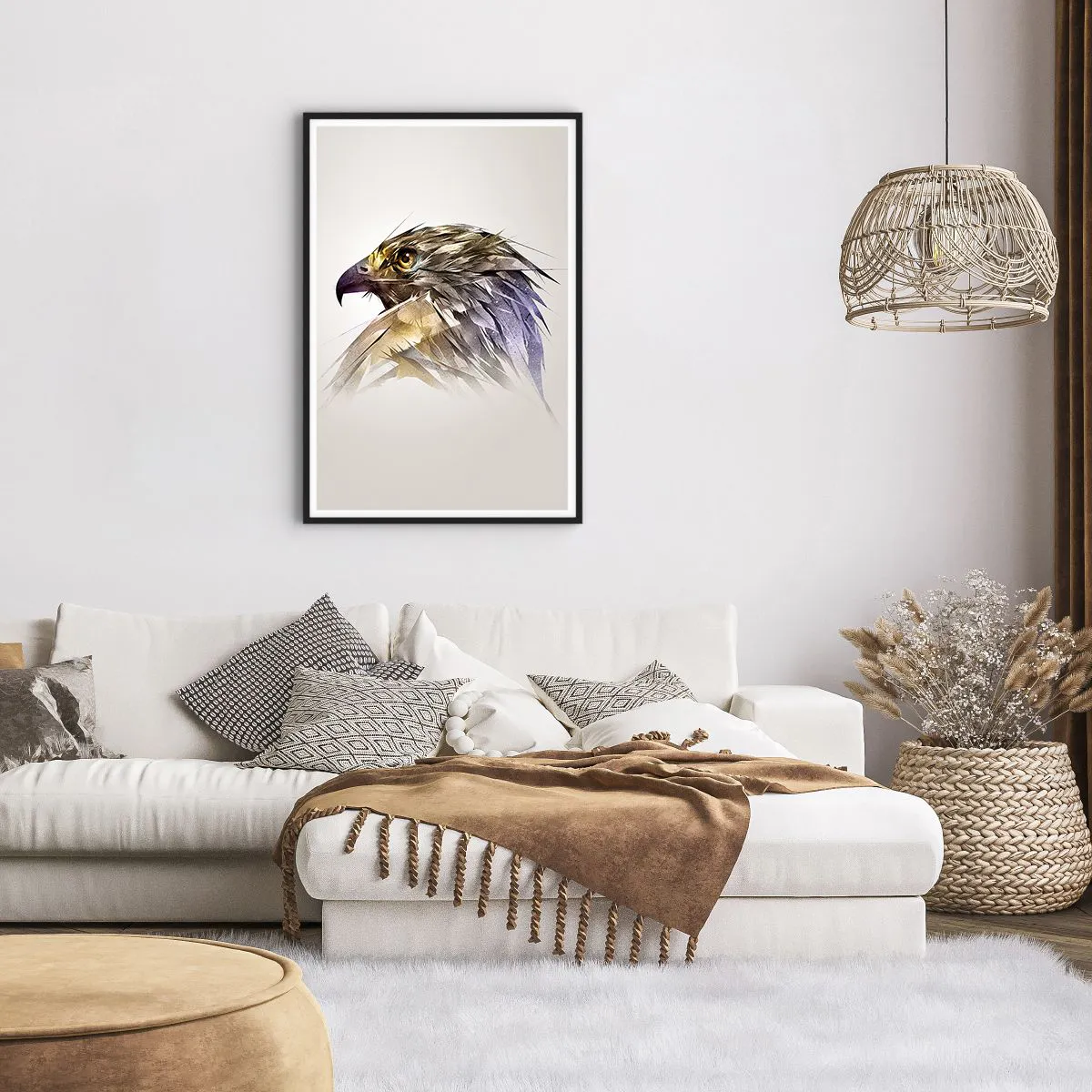 Poszter fehér keretben - Egy harcos portréja - 61x91 cm