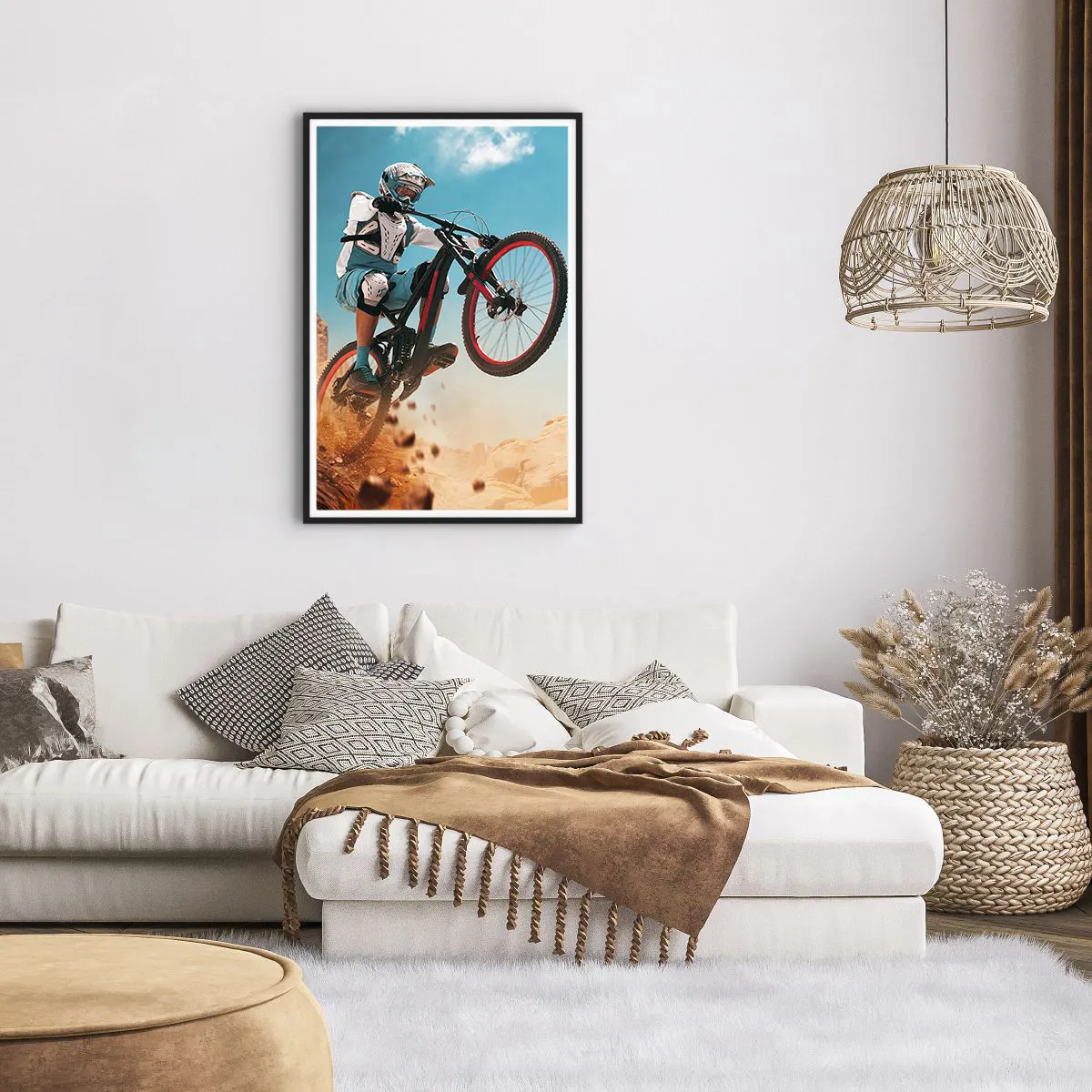 Plakat w czarnej ramie - Rowerowy demon szaleństwa - 61x91 cm