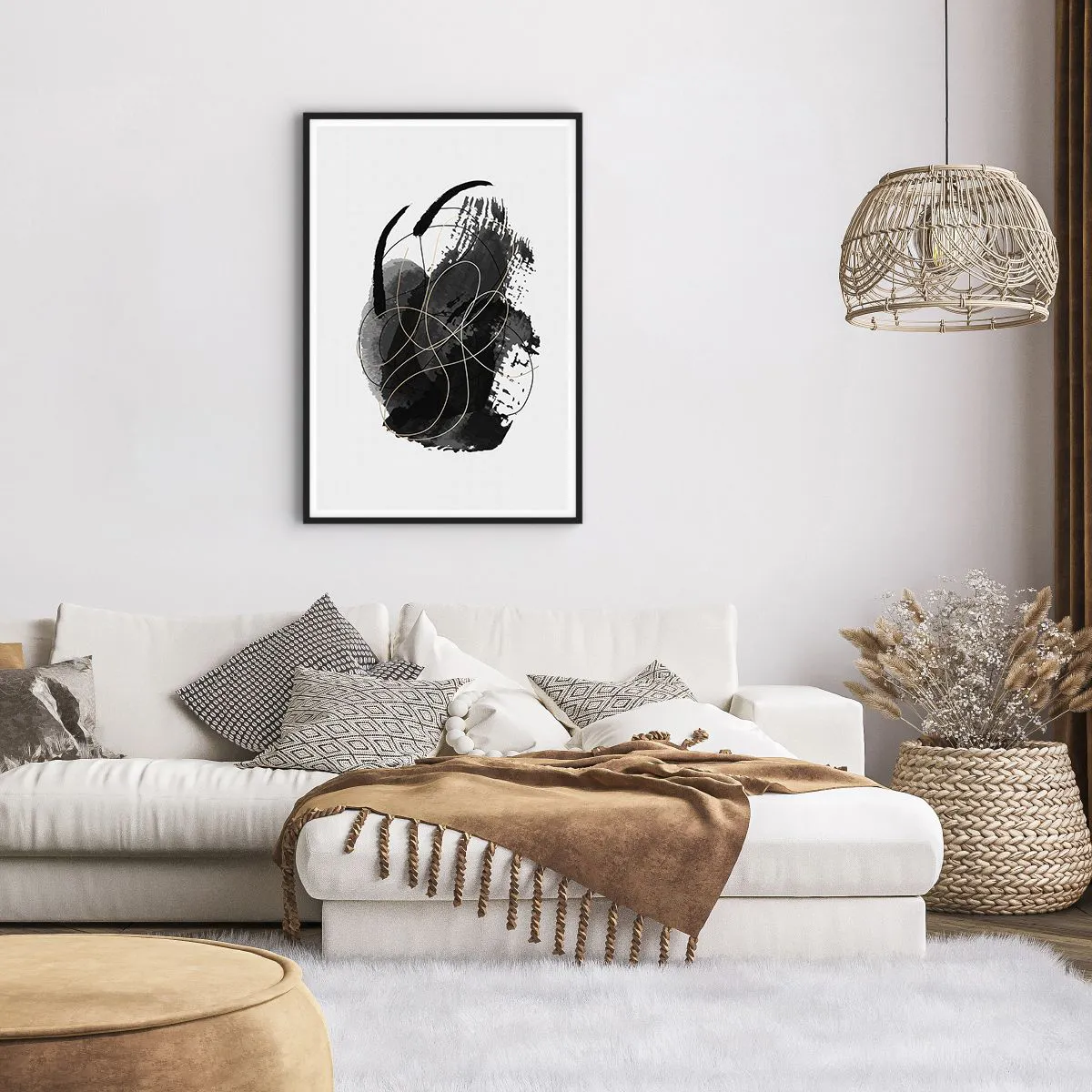 Affiche dans un cadre noir - Poster - Fait de noir - 61x91 cm