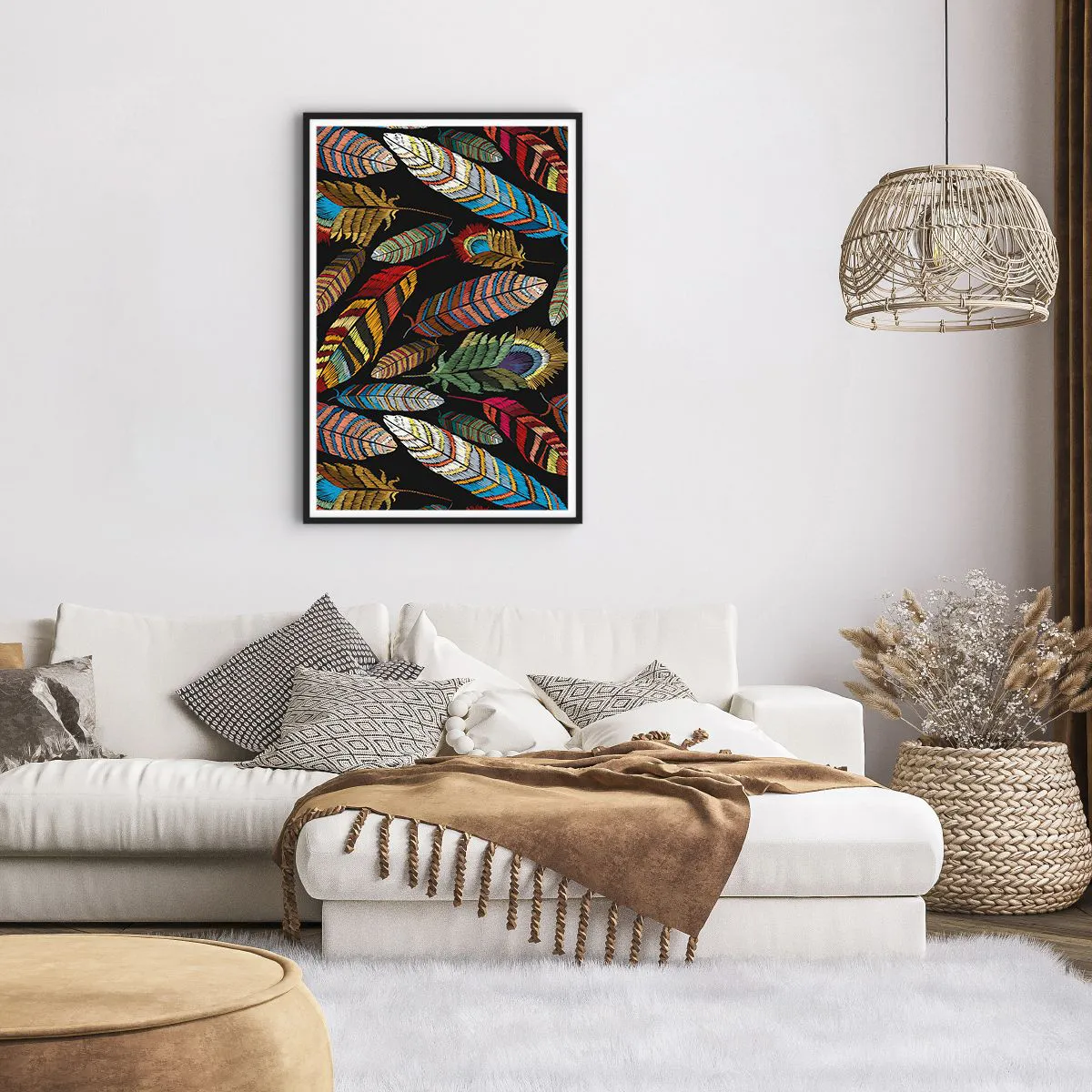 Pôster com moldura preta - O carnaval dos pássaros - 61x91 cm