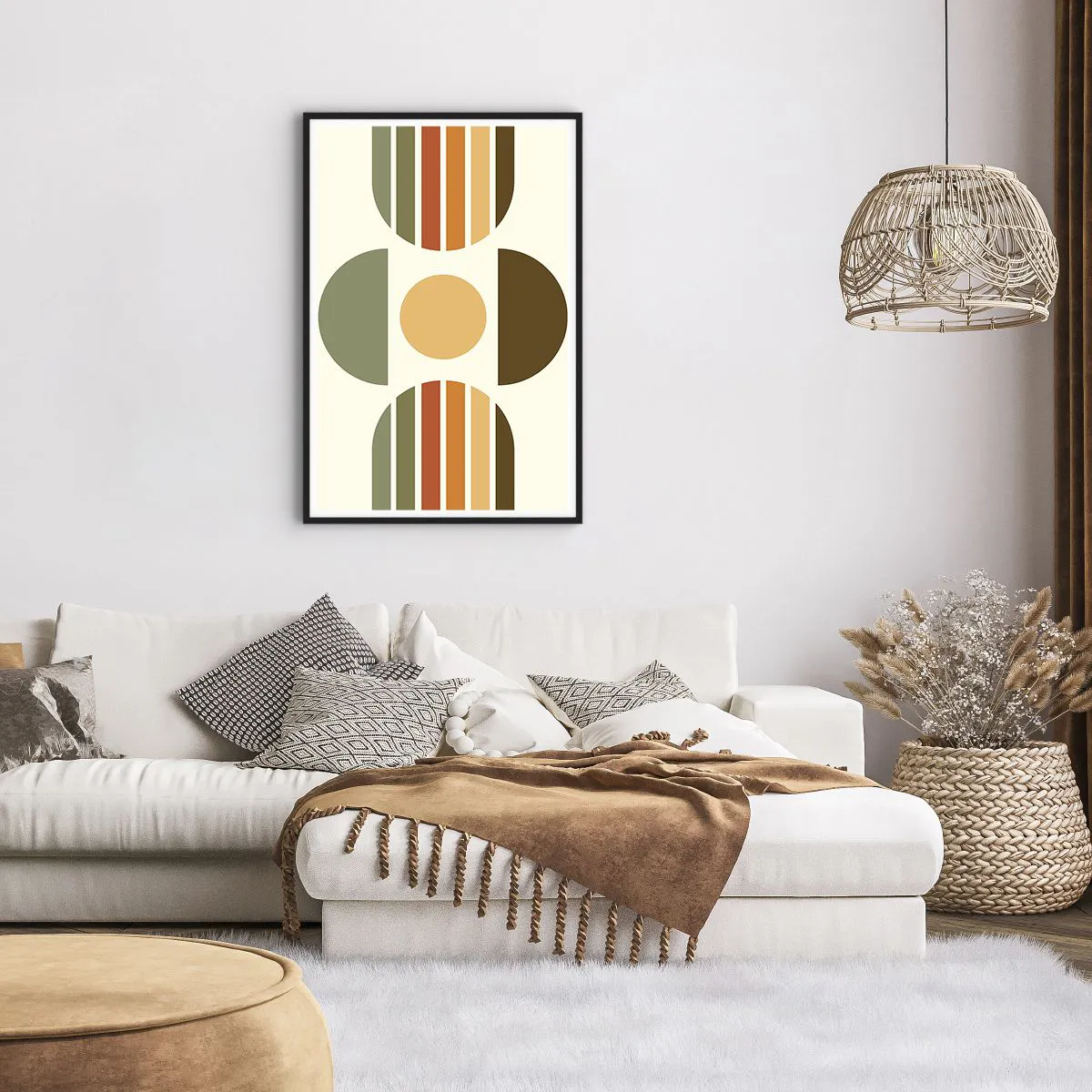 Plakat i sort ramme - I jordfarver - 61x91 cm