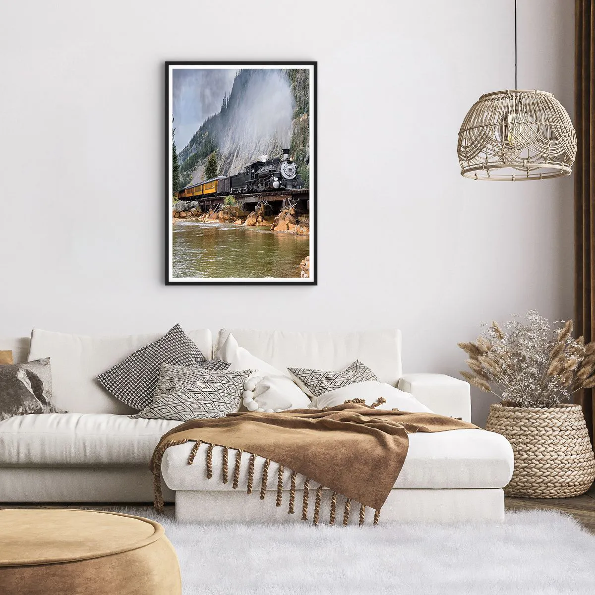 Plakat i sort ramme - Og hvorhen? Hvorhen? - 61x91 cm