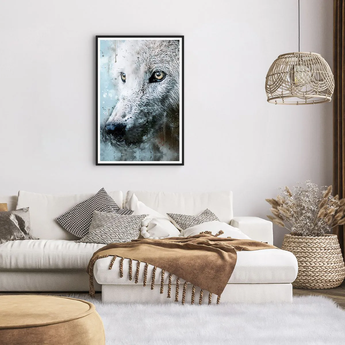 Plakat i sort ramme - Mød ulvesjælen - 61x91 cm